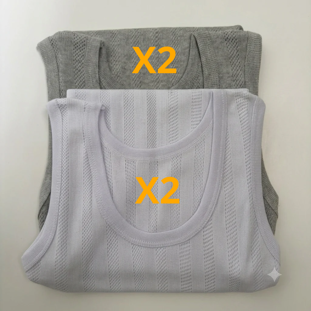 Pack 4 Débardeurs Homme – Coton Confort