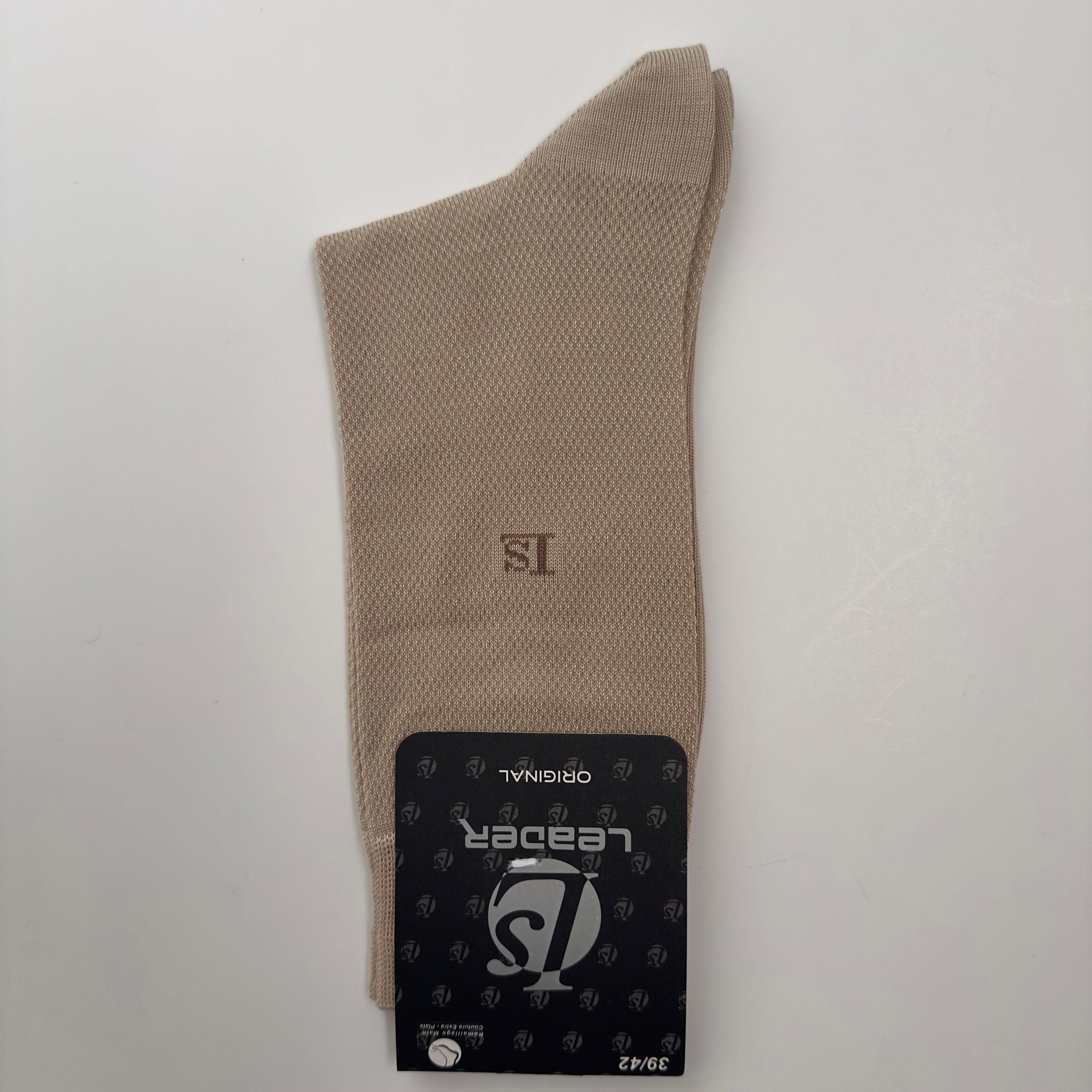 Chaussette homme Leader beige, taille 39/42